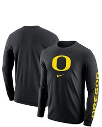 Nike Black Oregon Ducks Team Lockup 2 Hit Long Sleeve T Shirt At Nordstrom