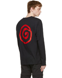 Ostrya Black Organic Cotton Core Logo Long Sleeve T Shirt