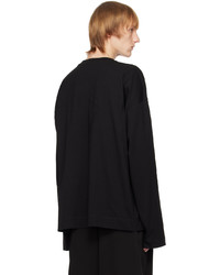 Dries Van Noten Black Oversized Long Sleeve T Shirt