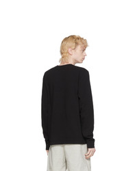 Noah NYC Black Recycled Cotton Long Sleeve T Shirt