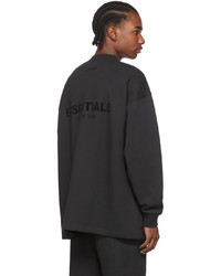 Essentials Black Relaxed Sweatshirt