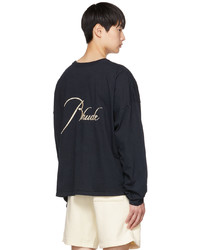Rhude Black Reverse Long Sleeve T Shirt
