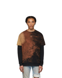 424 Black Reworked Double Layer Bleached Long Sleeve T Shirt
