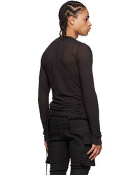 Rick Owens DRKSHDW Black Scarification Long Sleeve T Shirt