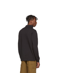 Champion Reverse Weave Black Small Script Logo Turtleneck