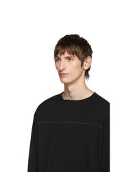 The Viridi-anne Black Smooth Stitch Long Sleeve T Shirt