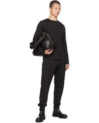 Dries Van Noten Black Supima Cotton Long Sleeve T Shirt