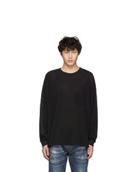 Remi Relief Black Waffle Long Sleeve T Shirt