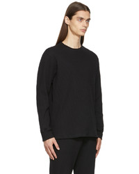 Nahmias Black Waffle Thermal Long Sleeve T Shirt