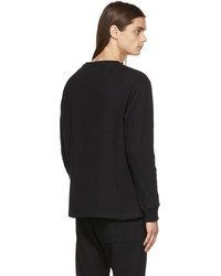 Nahmias Black Waffle Thermal Long Sleeve T Shirt