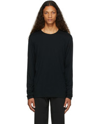 Veilance Black Wool Frame Long Sleeve T Shirt