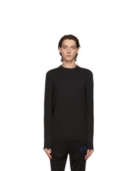 BOSS Black Wool Ranco Long Sleeve T Shirt