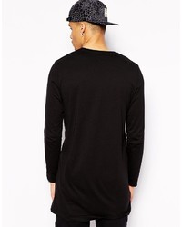 Asos Brand Long Sleeve T Shirt In Super Longline