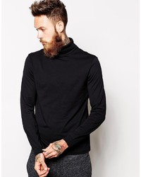 Asos Brand Long Sleeve T Shirt With Roll Neck
