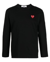 Comme Des Garcons Play Comme Des Garons Play Heart Logo Patch Long Sleeved T Shirt