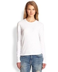 James Perse Cotton Jersey Long Sleeved Tee