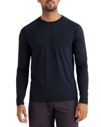 Rhone Crew Neck Long Sleeve T Shirt In Black At Nordstrom