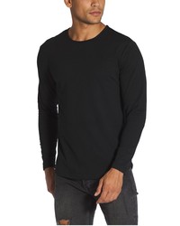 CUTS CLOTHING Cuts Long Sleeve Curve Hem T Shirt In Black At Nordstrom