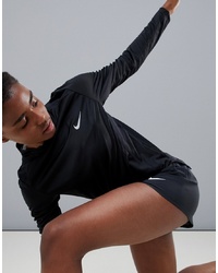 Nike Running Dry Miler Long Sleeve Top In Black