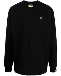 A Bathing Ape Embroidered Logo Long Sleeve Top