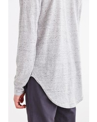 Urban Outfitters Feathers Curved Hem Long Sleeve Tee