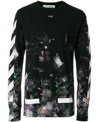 Off-White Galaxy Brushed Long Sleeved T Shirt