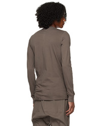 Rick Owens Gray Basic Long Sleeve T Shirt