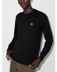 Stone Island Logo Patch Long Sleeve T Shirt