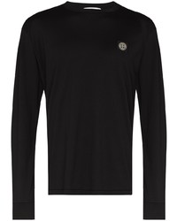 Stone Island Logo Patch Long Sleeve T Shirt