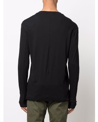 Thom Krom Long Sleeve Stretch Cotton T Shirt