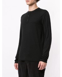 Transit Long Sleeved Buttoned Collar T Shirt