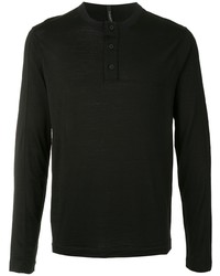 Transit Long Sleeved Buttoned Collar T Shirt