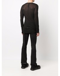 Rick Owens Long Sleeved Cotton T Shirt