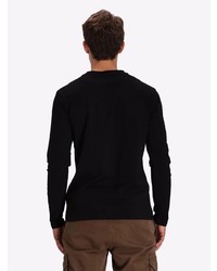 BOSS Long Sleeved Logo Print T Shirt