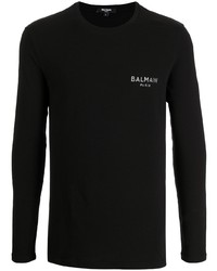 Balmain Long Sleeved Logo T Shirt