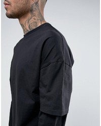 Asos Longline Long Sleeve T Shirt With Double Sleeve
