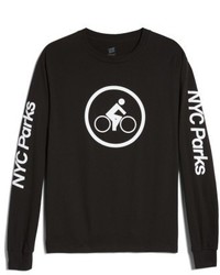 Hanes Nyc Parks Bike Rider Long Sleeve T Shirt