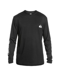Quiksilver Omni Session Long Sleeve Graphic Tee In Anthracite