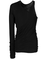 Rick Owens One Sleeve Ruched T Shirt