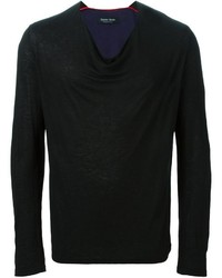 Sbastien Blondin V Neck Long Sleeve T Shirt