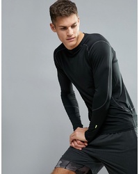 New Look Sport Stretch Long Sleeve Top In Black