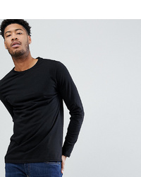ASOS DESIGN T Sleeve T Shirt With Crew Neck In Black