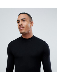 ASOS DESIGN T Sleeve T Shirt With Turtle Neck In Black