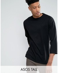 Asos Tall Oversized Long Sleeve T Shirt With 34 Sleeve