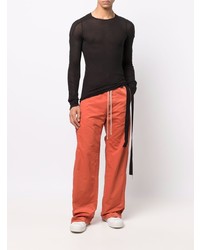 Rick Owens DRKSHDW Tassel Detail Long Sleeve Top