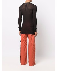 Rick Owens DRKSHDW Tassel Detail Long Sleeve Top