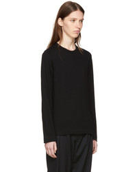 Comme des Garcons Tricot Black Long Sleeve Wool T Shirt