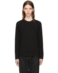 Comme des Garcons Tricot Black Long Sleeve Wool T Shirt