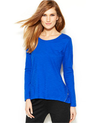 Vince Camuto Two By Long Sleeve Zip Back Tee