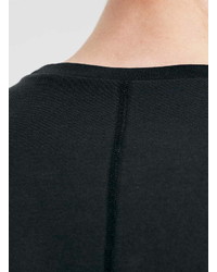 Topman Washed Black Drop Shoulder Long Sleeve T Shirt
